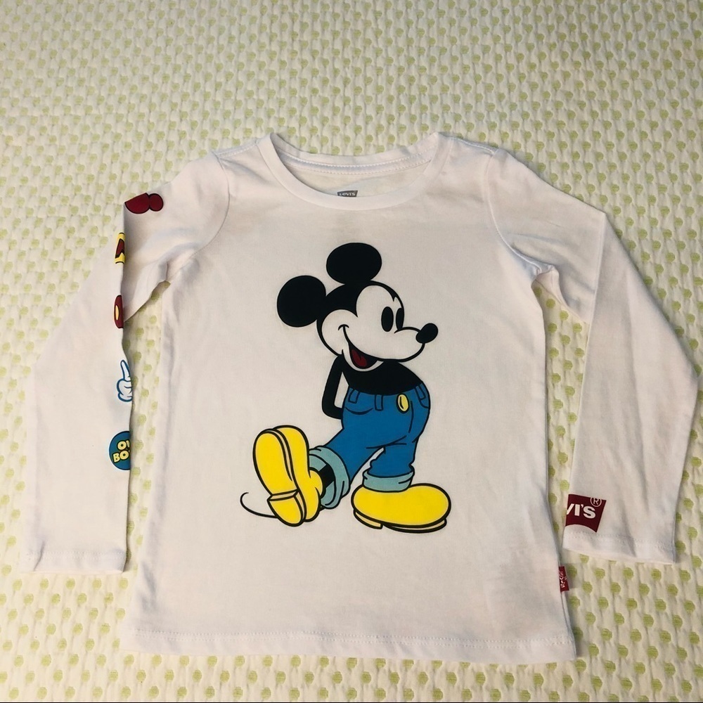 LEVIS - UNISEX MICKEY MOUSE WHITE T-SHIRT SZ 2-3T